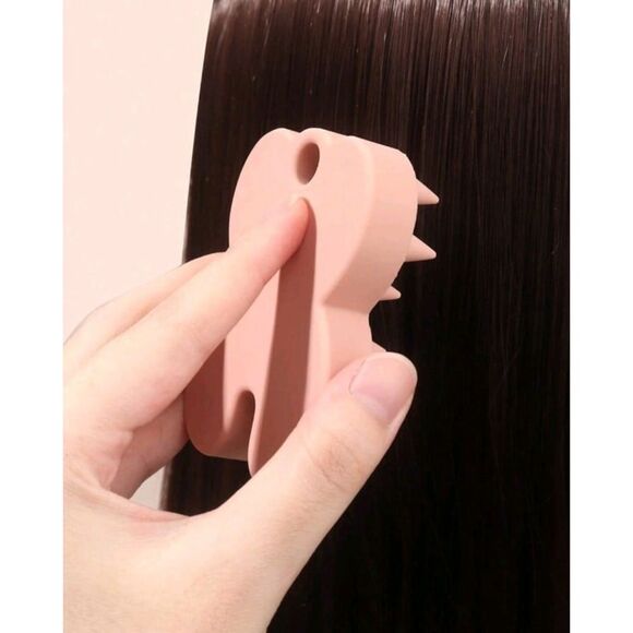 💕5/$18 New silicone Shampoo Massager in tye dye Purple and White - Picture 3 of 4